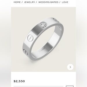 Used Cartier ring same as pictured